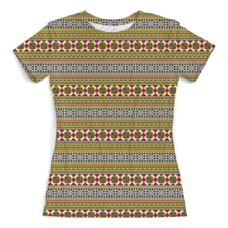 Printio Футболка с полной запечаткой (женская) Разноцветный геометрический орнамент printio футболка с полной запечаткой для мальчиков геометрический орнамент