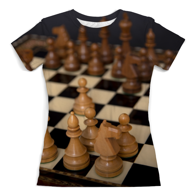 Printio Футболка с полной запечаткой (женская) Шахматы шашки прыгающая лягушка детское мышление логика интеллектуальная настольная игра шахматы обучающая игрушка настольные игры для детей