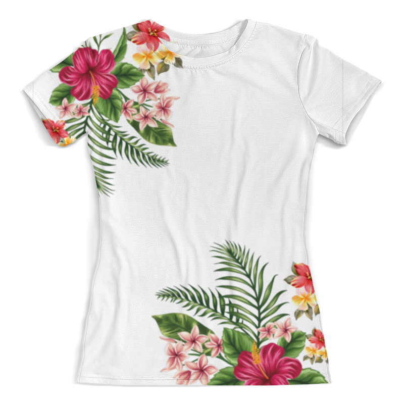 Printio Футболка с полной запечаткой (женская) Тропические цветы printio футболка с полной запечаткой женская тропические растения