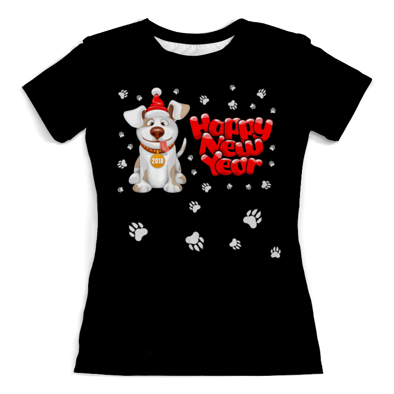 Printio Футболка с полной запечаткой (женская) Год собаки 2018 (1)