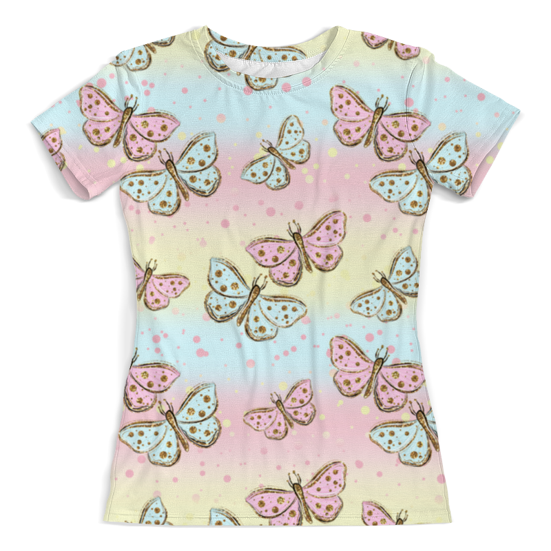 Printio Футболка с полной запечаткой (женская) Бабочки printio футболка с полной запечаткой женская крылья бабочки