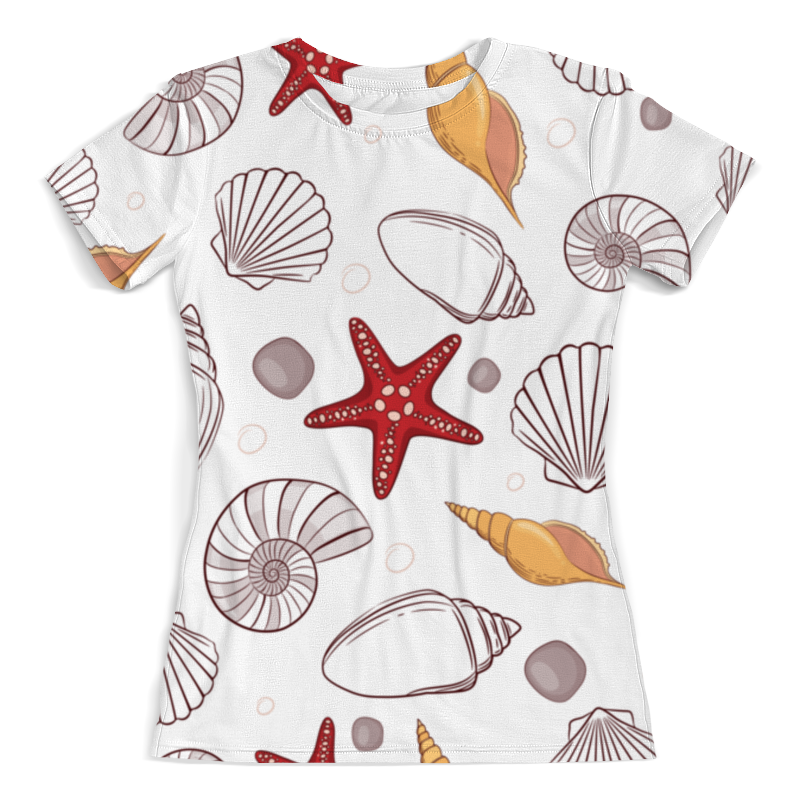 Printio Футболка с полной запечаткой (женская) Ракушки printio футболка с полной запечаткой женская морские ракушки