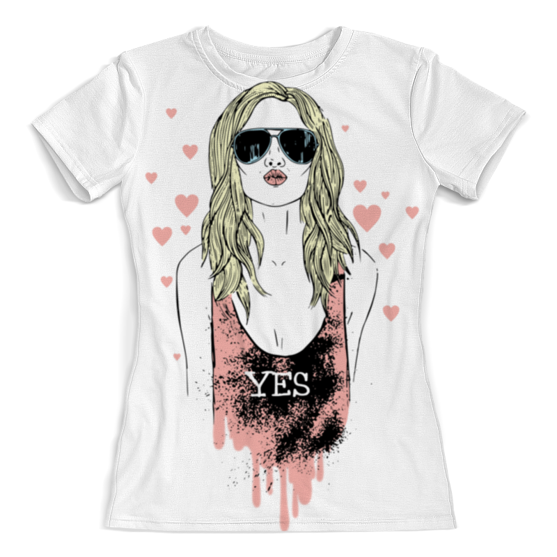 Printio Футболка с полной запечаткой (женская) Блондинка