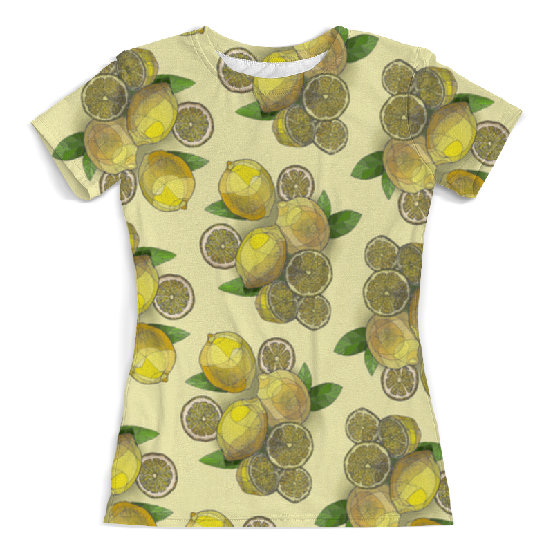 Printio Футболка с полной запечаткой (женская) Лимоны с лимонами цена и фото
