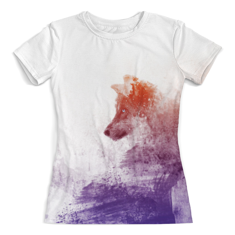 Printio Футболка с полной запечаткой (женская) Волк в красках printio футболка с полной запечаткой женская волк в наушниках