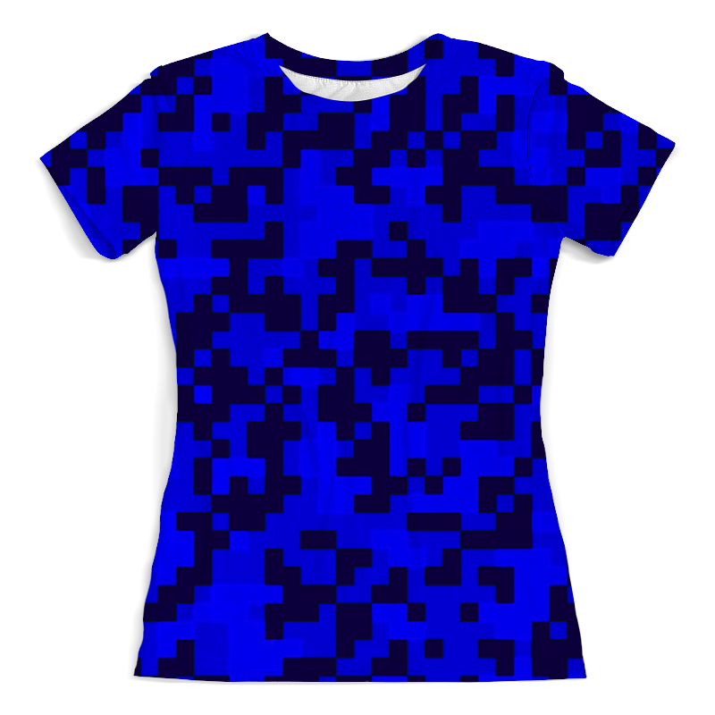 Printio Футболка с полной запечаткой (женская) Синие пиксели printio футболка с полной запечаткой мужская синие пиксели