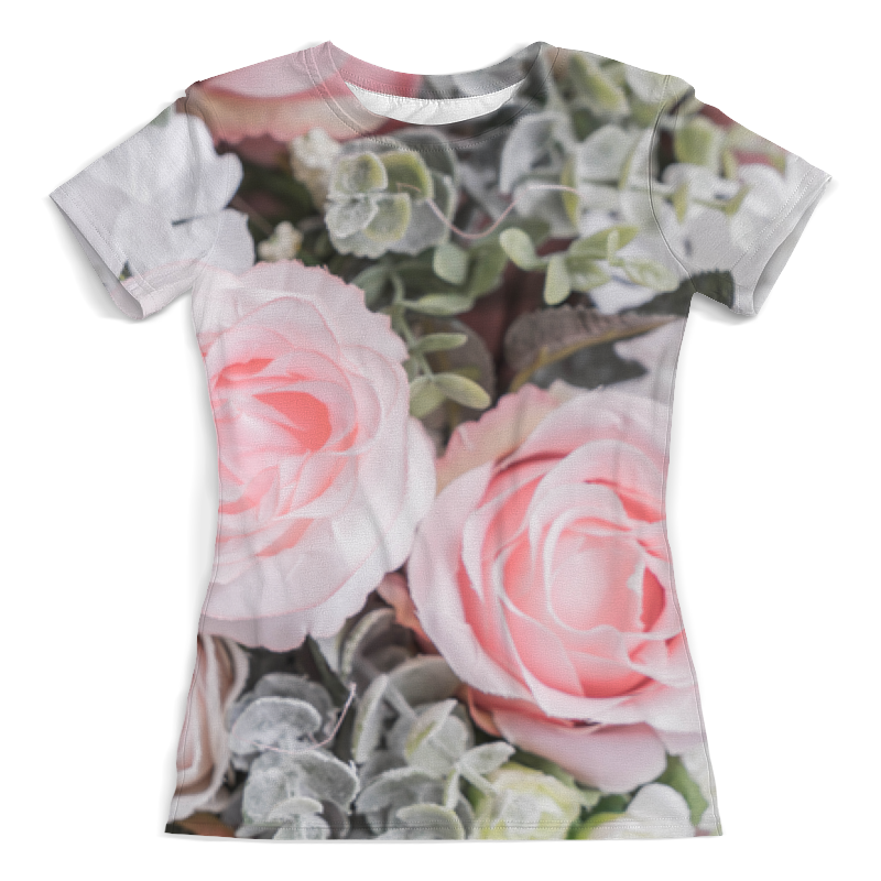 Printio Футболка с полной запечаткой (женская) Розы. printio футболка с полной запечаткой женская нежные розы