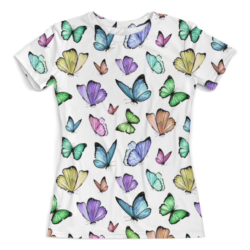 Printio Футболка с полной запечаткой (женская) Бабочки printio футболка с полной запечаткой женская крылья бабочки