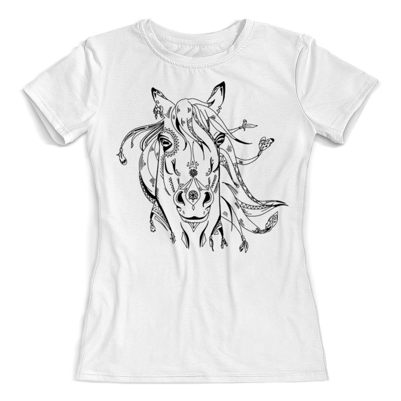 Printio Футболка с полной запечаткой (женская) Милая лошадь printio футболка с полной запечаткой женская девушка и лошадь