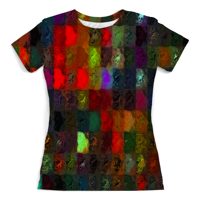 Printio Футболка с полной запечаткой (женская) Кубики красками printio футболка с полной запечаткой женская рисунок красками