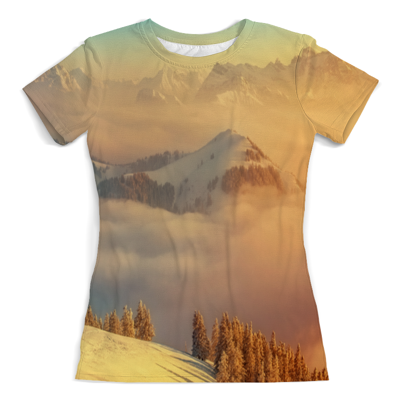 Printio Футболка с полной запечаткой (женская) Горный пейзаж printio футболка с полной запечаткой мужская горный пейзаж