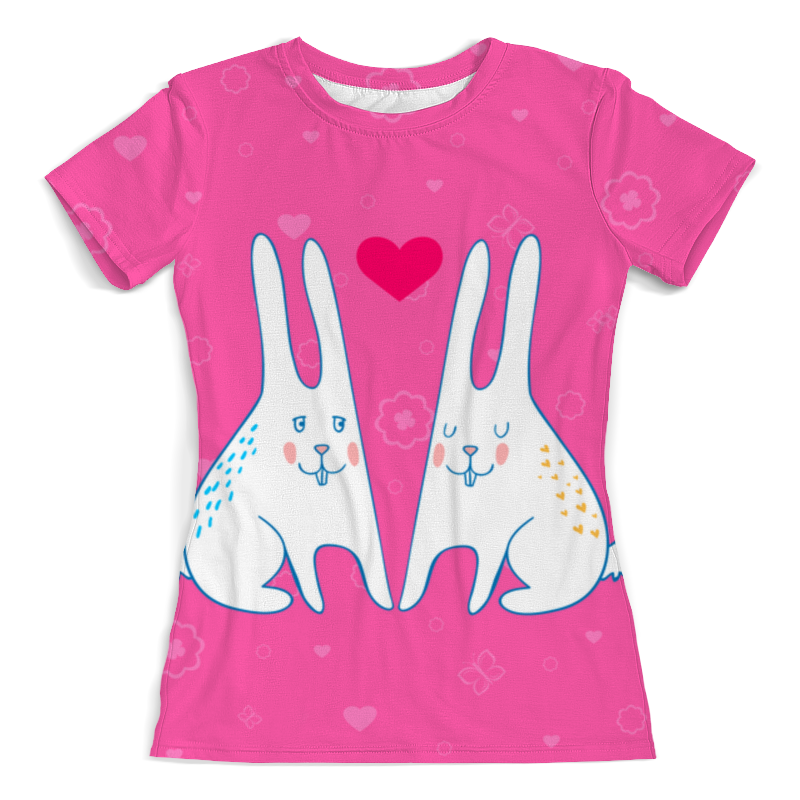 printio футболка с полной запечаткой женская зайцы пилоты Printio Футболка с полной запечаткой (женская) Милые зайцы