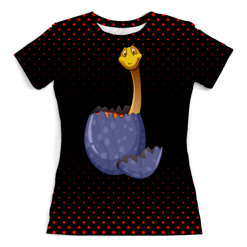 Printio Футболка с полной запечаткой (женская) Счастливое яйцо динозавра printio футболка с полной запечаткой мужская счастливое яйцо динозавра
