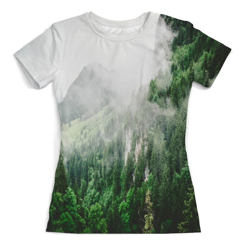 Printio Футболка с полной запечаткой (женская) Туманные горы printio футболка с полной запечаткой женская серые горы