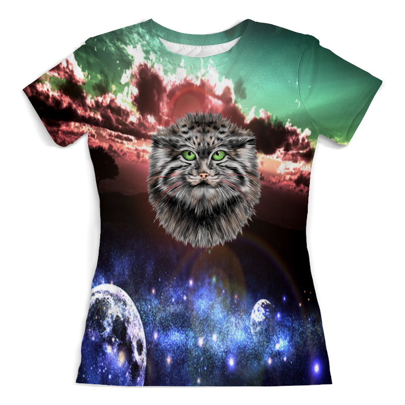 Printio Футболка с полной запечаткой (женская) Кот в космосе printio футболка с полной запечаткой женская в космосе
