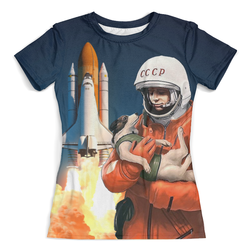 Printio Футболка с полной запечаткой (женская) Gagarin&dog_ printio футболка с полной запечаткой мужская gagarin