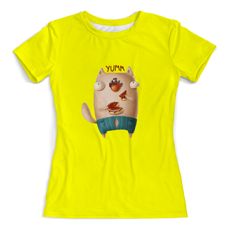 Printio Футболка с полной запечаткой (женская) Котик printio футболка с полной запечаткой женская котик с рыбками