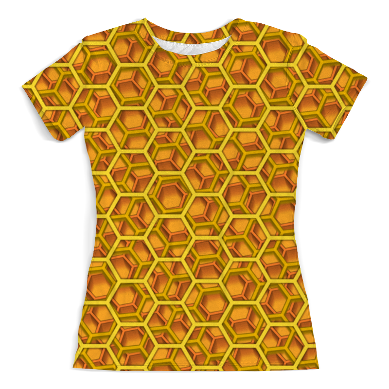 Printio Футболка с полной запечаткой (женская) Орнамент соты с медом printio футболка с полной запечаткой женская геометрический орнамент