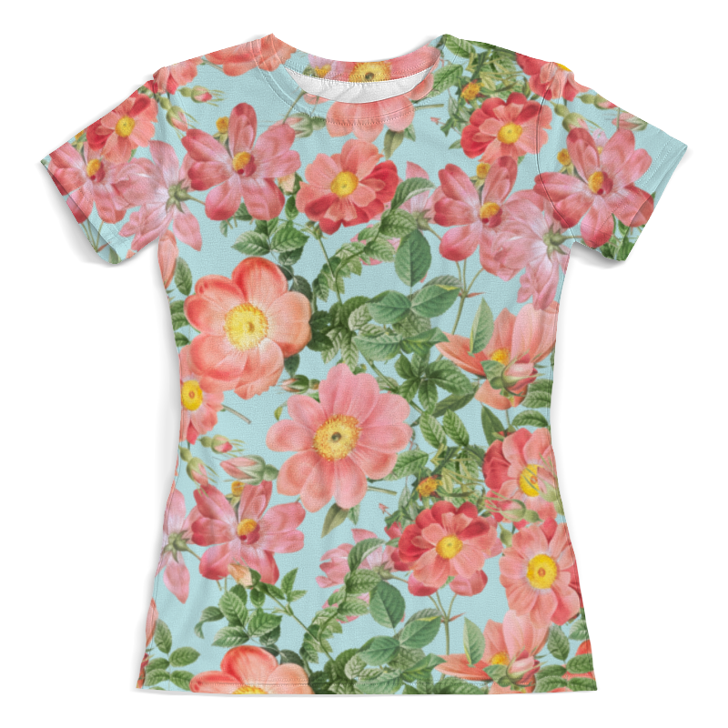 Printio Футболка с полной запечаткой (женская) Цветы