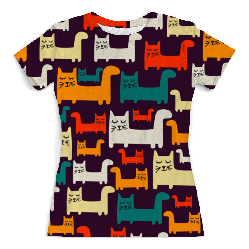 printio футболка с полной запечаткой для мальчиков спящие котики Printio Футболка с полной запечаткой (женская) Спящие котики