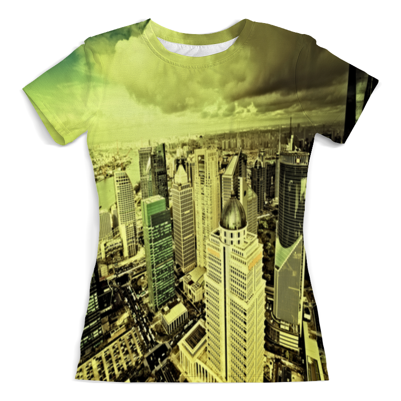 Printio Футболка с полной запечаткой (женская) Мегаполис printio футболка с полной запечаткой мужская мегаполис города