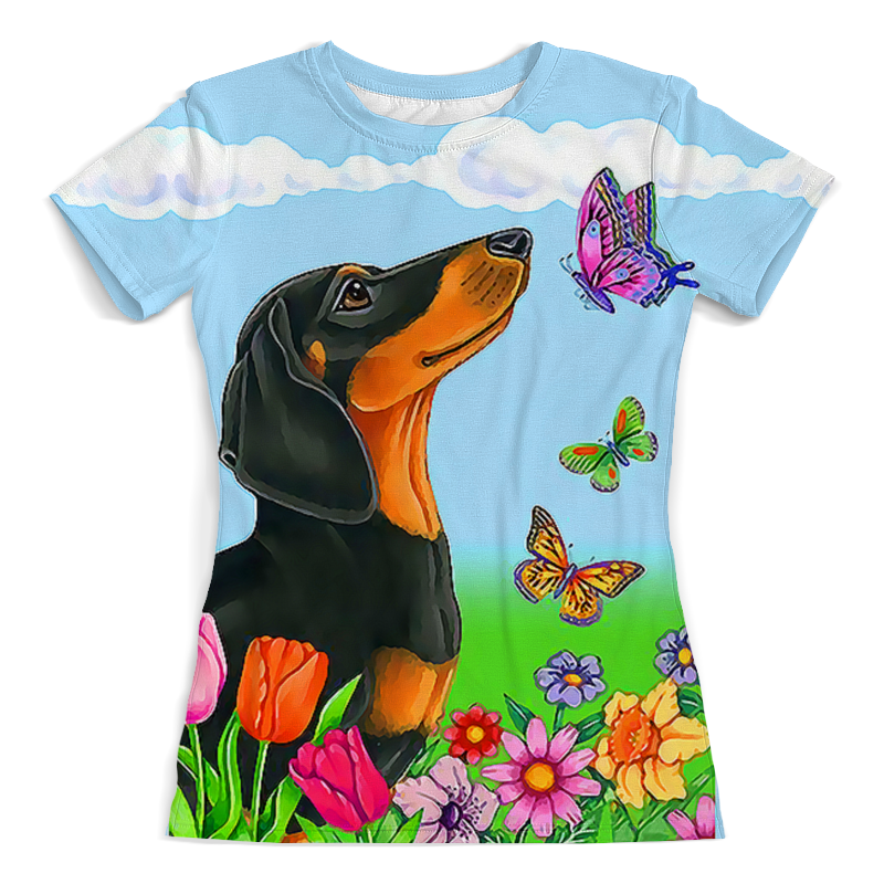 Printio Футболка с полной запечаткой (женская) Такса