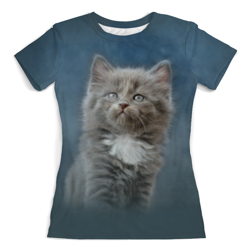 printio футболка с полной запечаткой женская домашняя кухня женская с полной запечаткой Printio Футболка с полной запечаткой (женская) Котенок