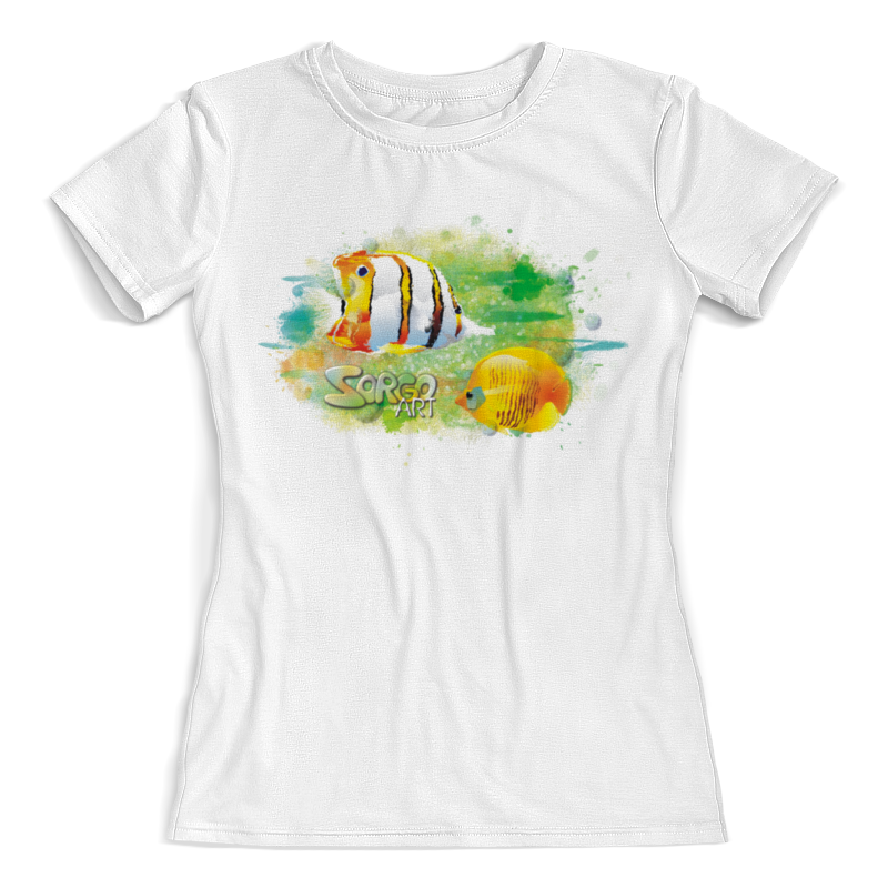 Printio Футболка с полной запечаткой (женская) С тропическими рыбками от zorgo-art. printio детский свитшот с полной запечаткой с тропическими рыбками от zorgo art