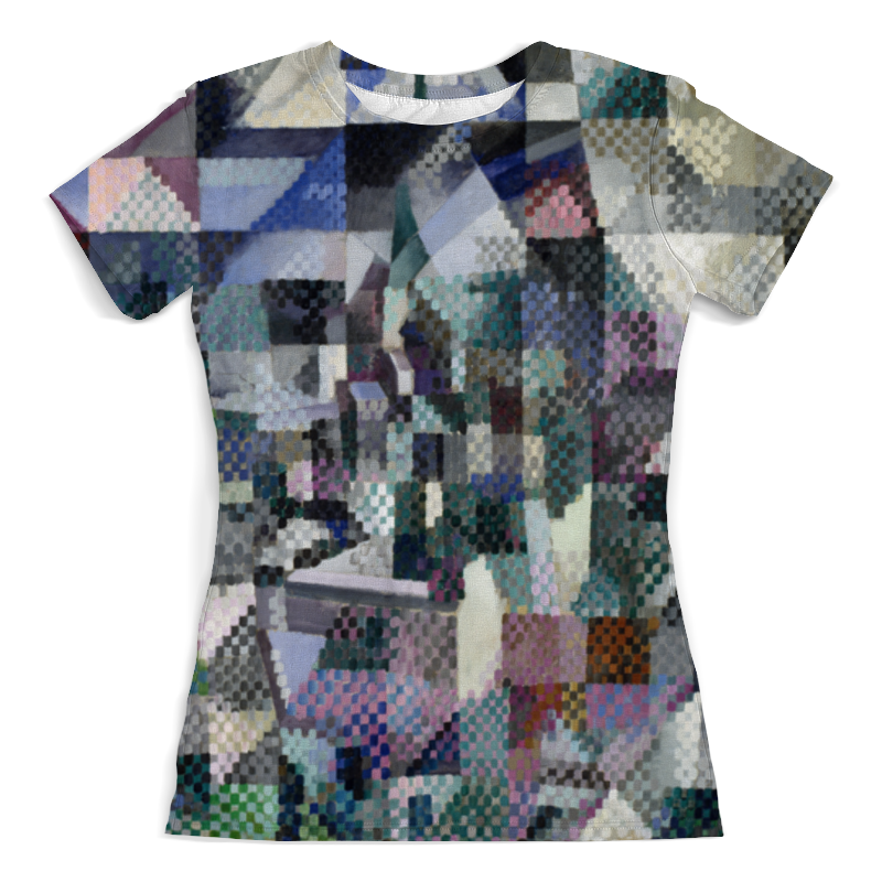 printio футболка с полной запечаткой женская пейзаж с диском робер делоне Printio Футболка с полной запечаткой (женская) Окно в город №3 (робер делоне)