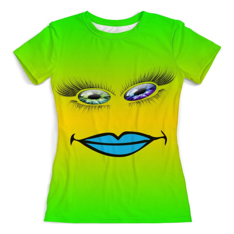 Printio Футболка с полной запечаткой (женская) Разноцветные глаза printio футболка с полной запечаткой женская синие глаза ирисов