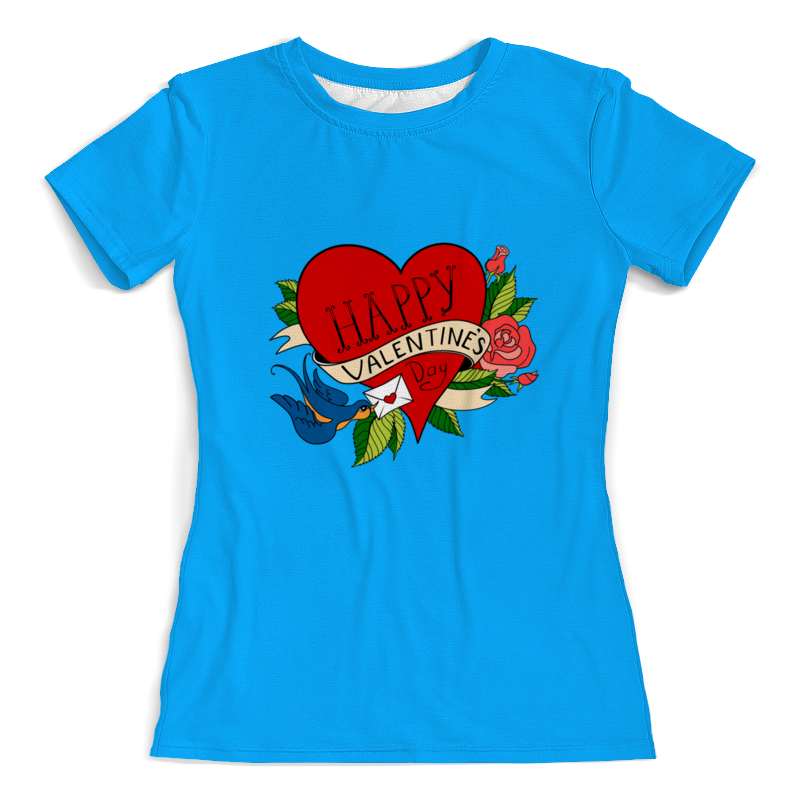 Printio Футболка с полной запечаткой (женская) День влюбленных printio футболка с полной запечаткой женская день рождения