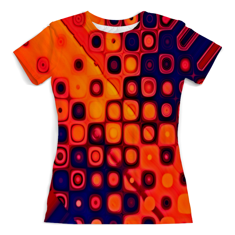 Printio Футболка с полной запечаткой (женская) Яркие кубики printio футболка с полной запечаткой для девочек яркие кубики