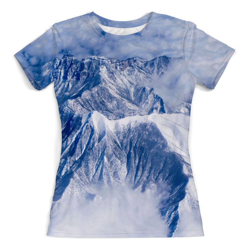 Printio Футболка с полной запечаткой (женская) Снежные горы printio футболка с полной запечаткой женская серые горы