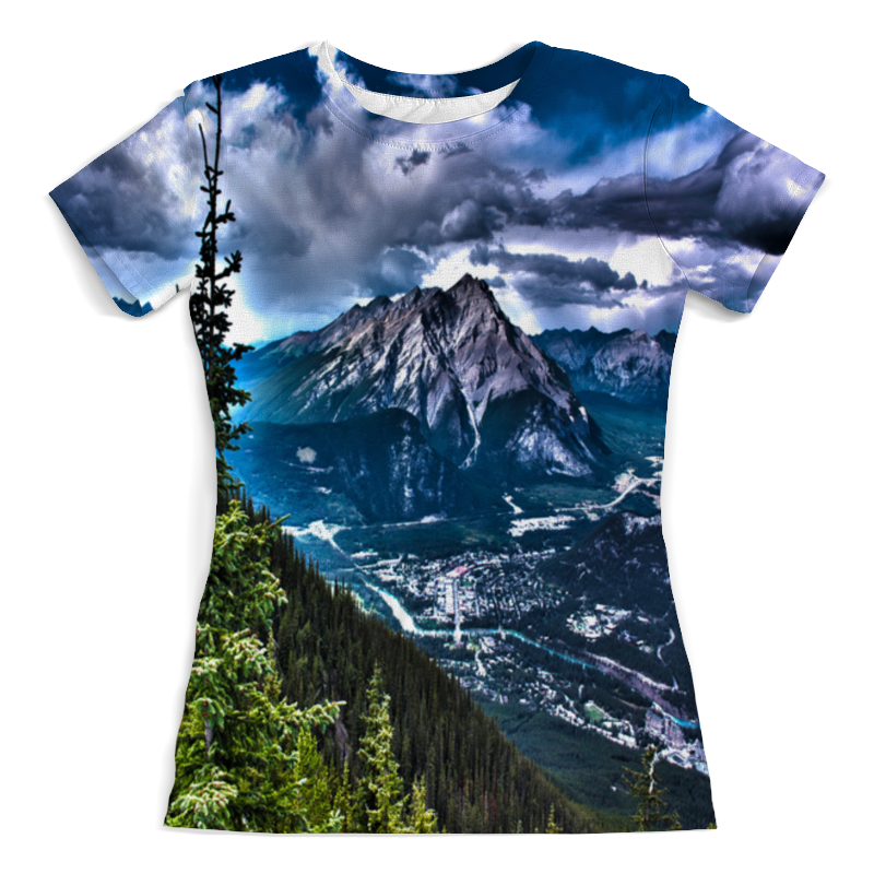 Printio Футболка с полной запечаткой (женская) Тучи над горами printio футболка с полной запечаткой мужская тучи над горами