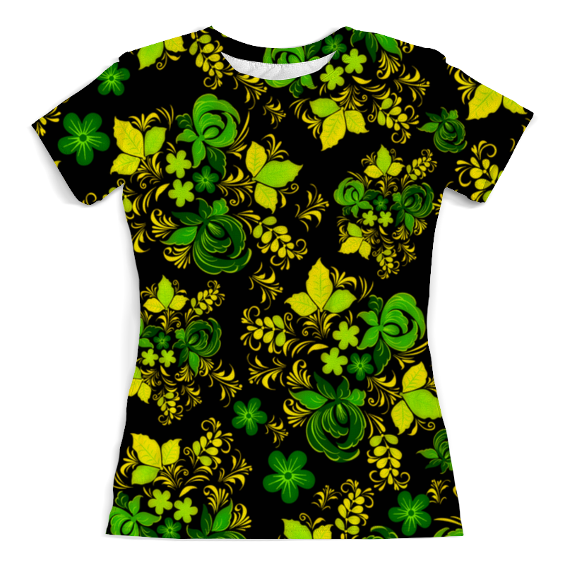 Printio Футболка с полной запечаткой (женская) Зеленый узор printio футболка с полной запечаткой женская зеленый песок