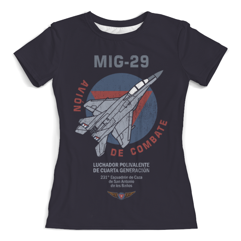 Printio Футболка с полной запечаткой (женская) Миг-29 (куба) printio футболка с полной запечаткой мужская истребитель су 27см