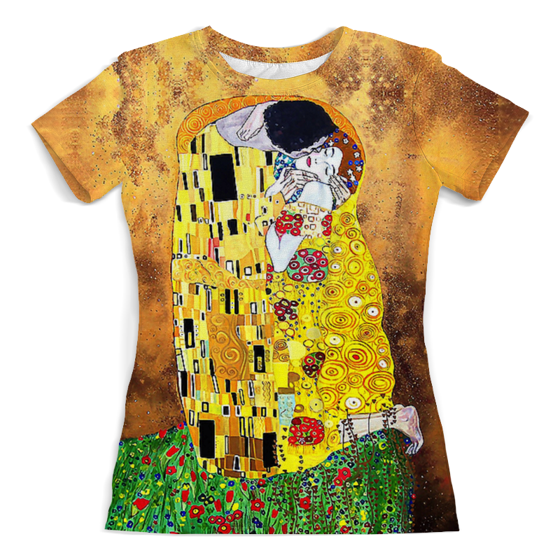 Printio Футболка с полной запечаткой (женская) Поцелуй(gustav klimt) футболка dreamshirts густав климт рыбья кровь женская серая m