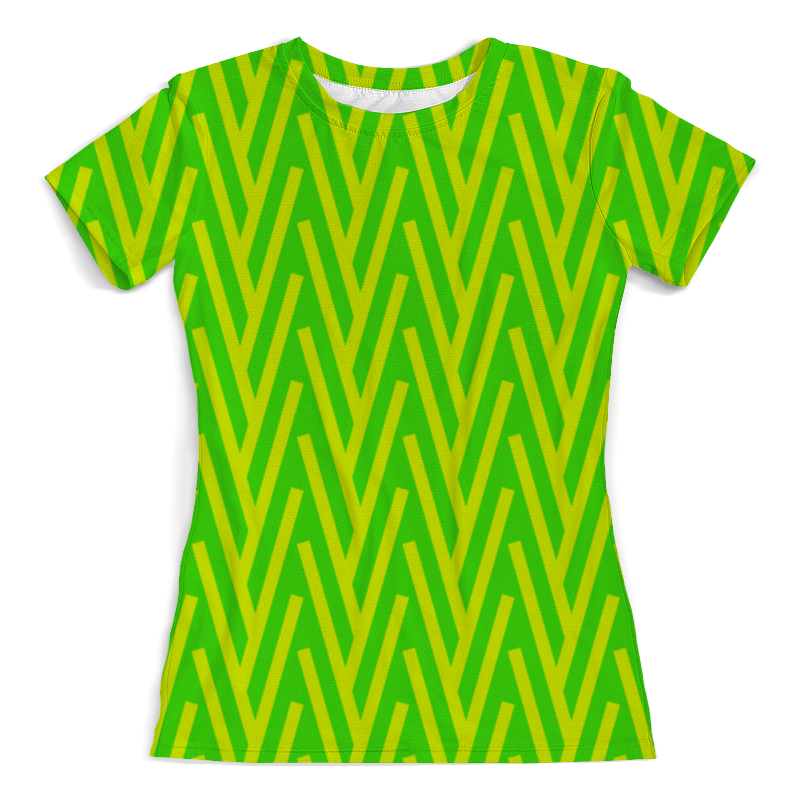 Printio Футболка с полной запечаткой (женская) Желто-зеленый узор printio футболка с полной запечаткой женская зеленый узор