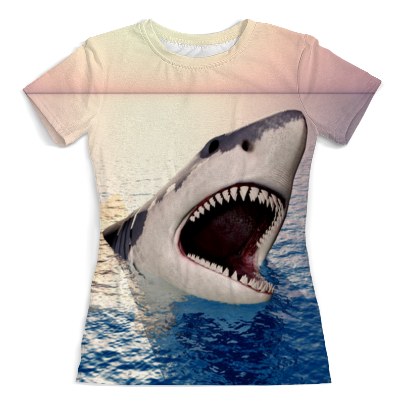 Printio Футболка с полной запечаткой (женская) Акула printio футболка с полной запечаткой женская акула и дельфинчик