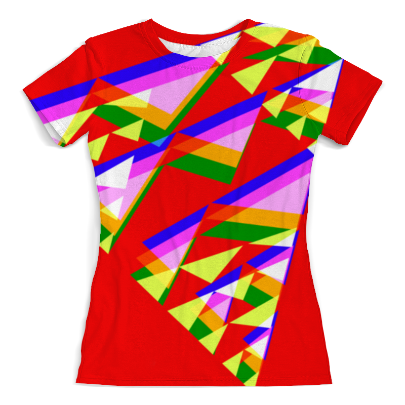 Printio Футболка с полной запечаткой (женская) Colorfull triangle