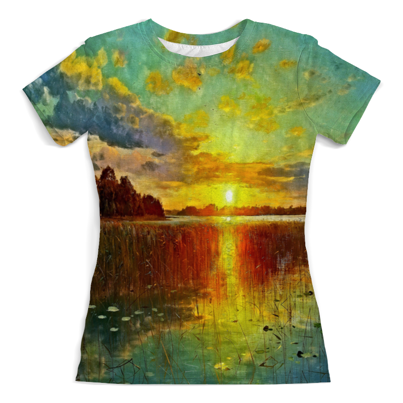 Printio Футболка с полной запечаткой (женская) Закат у озера printio футболка с полной запечаткой женская горы у озера