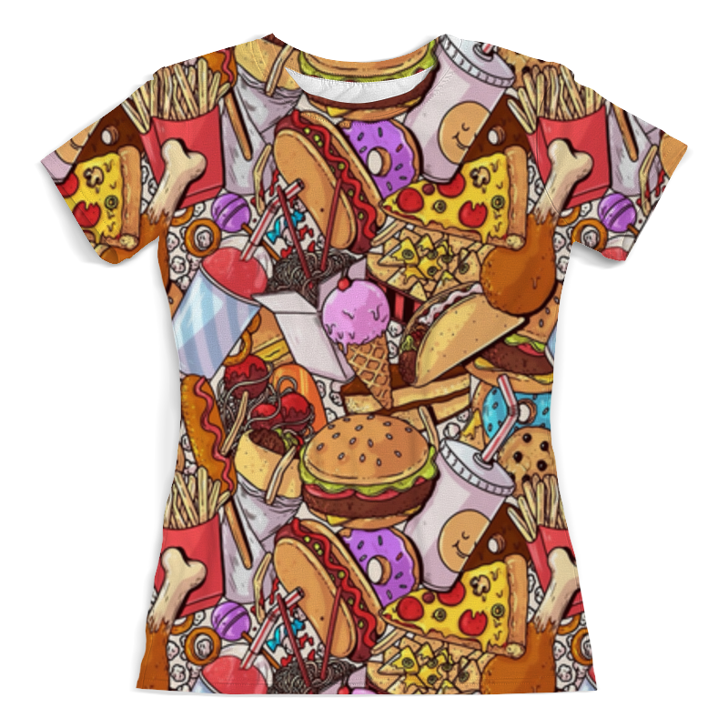Printio Футболка с полной запечаткой (женская) Фаст фуд printio футболка с полной запечаткой мужская фаст фуд пицца