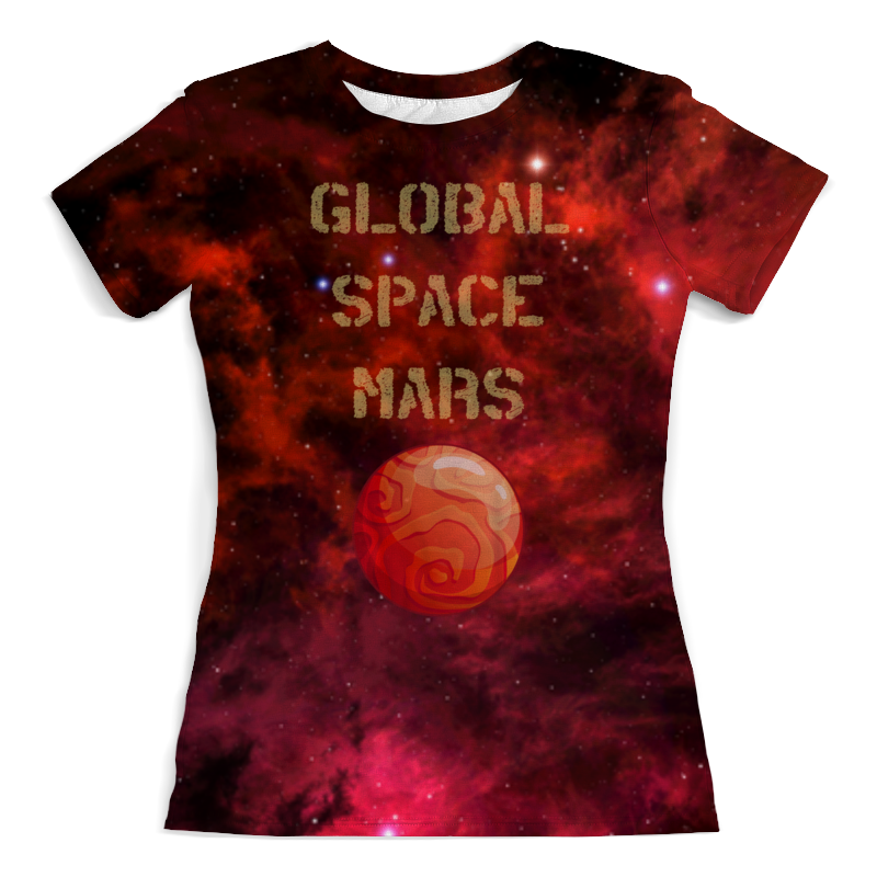 Printio Футболка с полной запечаткой (женская) Global space mаgic mars (коллекция №1)