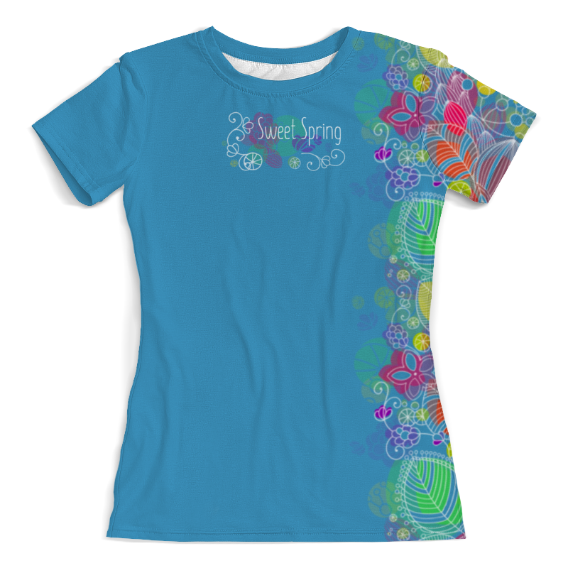 Printio Футболка с полной запечаткой (женская) Sweet spring (blue) printio футболка с полной запечаткой женская sweet spring pink