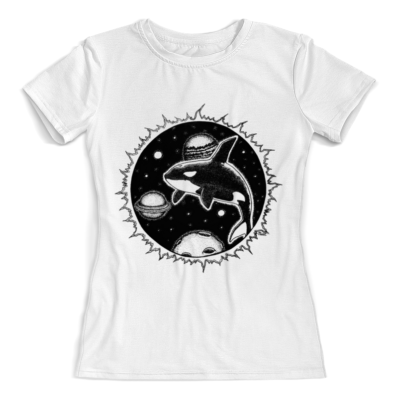 Printio Футболка с полной запечаткой (женская) Космос кит планеты printio футболка с полной запечаткой женская кит в морском треугольнике