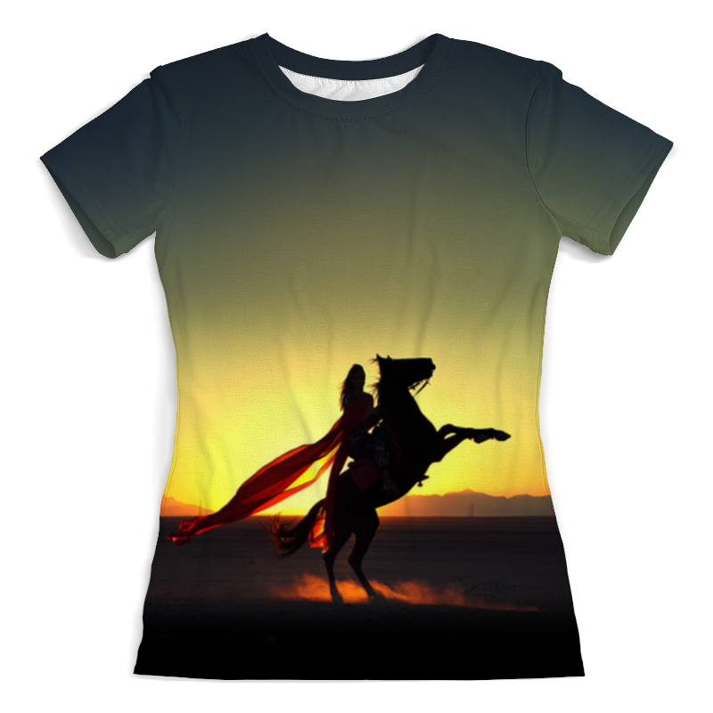 Printio Футболка с полной запечаткой (женская) На коне printio футболка с полной запечаткой для девочек на коне
