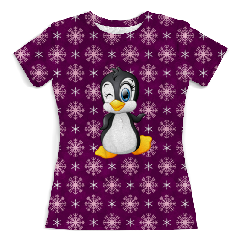 Printio Футболка с полной запечаткой (женская) Пингвинчик printio футболка с полной запечаткой мужская пингвинчик на отдыхе 1