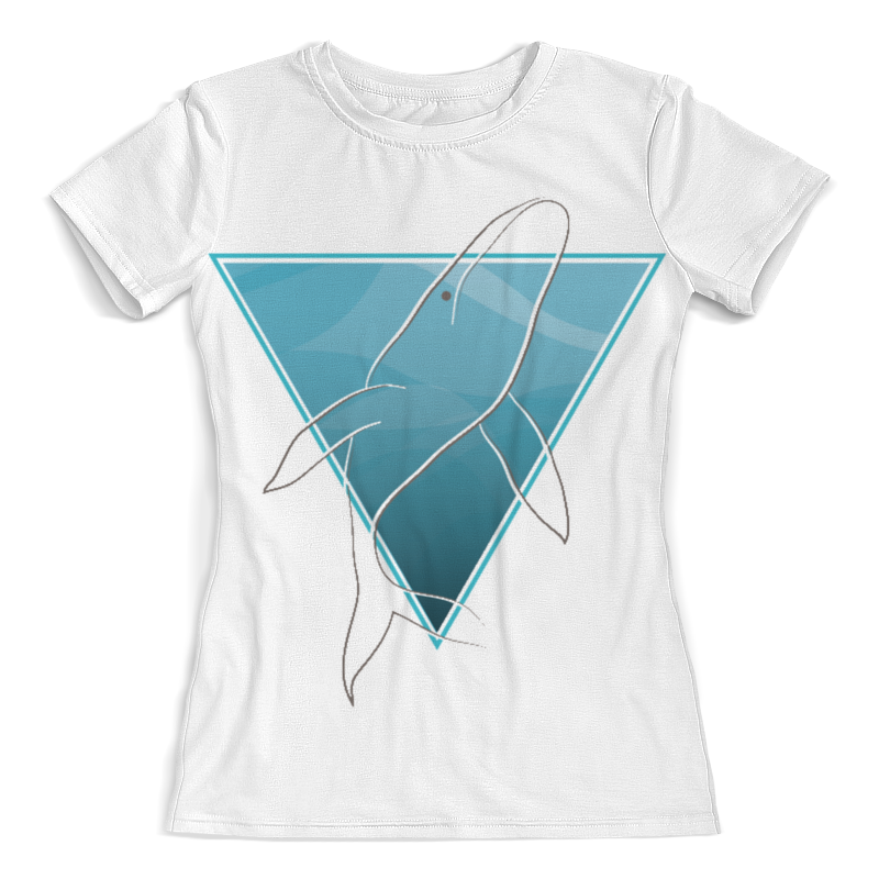 Printio Футболка с полной запечаткой (женская) Кит в морском треугольнике printio футболка с полной запечаткой мужская кит в морском треугольнике