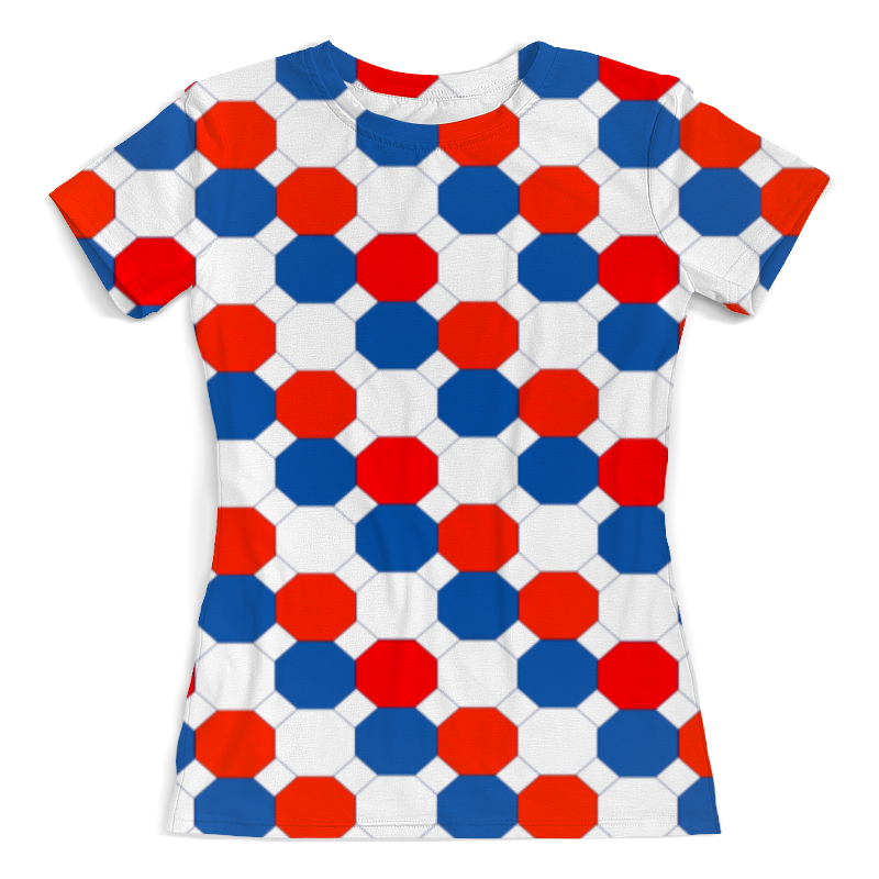 printio футболка с полной запечаткой женская цветные шестеренки Printio Футболка с полной запечаткой (женская) Цветные соты