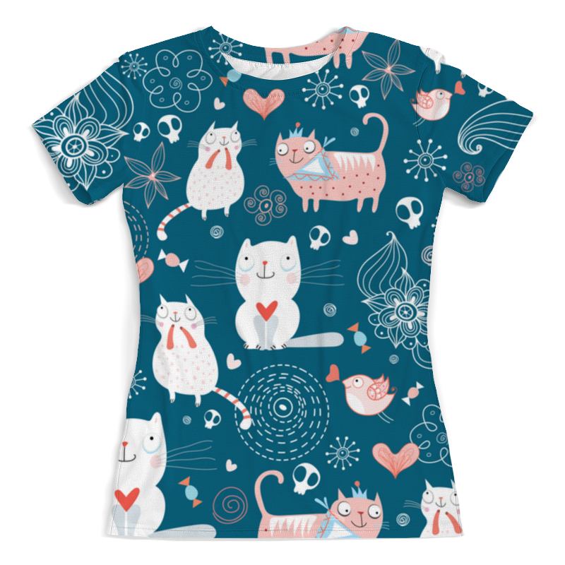 Printio Футболка с полной запечаткой (женская) Прикольные коты printio футболка с полной запечаткой женская прикольные коты